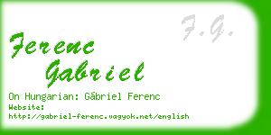 ferenc gabriel business card